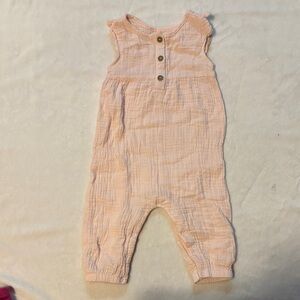 (2 for $10) George Pink Sleeveless Kids Jumpsuit